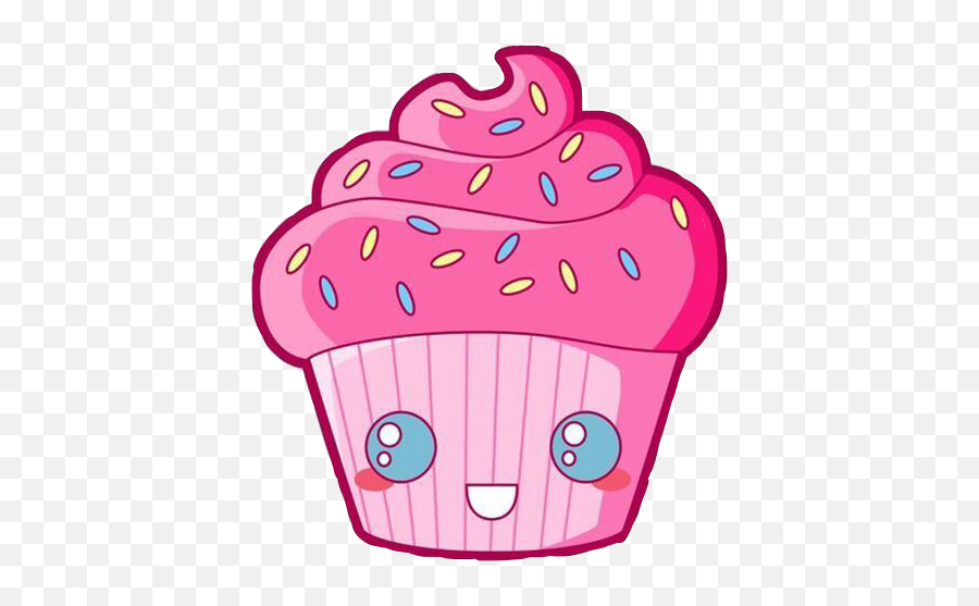 Kawaii Emoji,Cute Cupcake Clipart