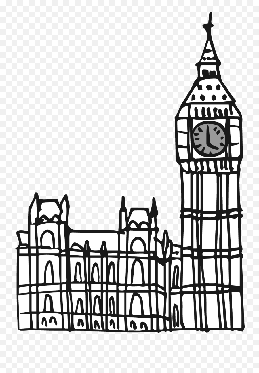 Drawn Big Ben England - Full Size Png Emoji,Big Ben Png