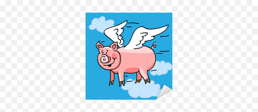 Flying Pig Sticker U2022 Pixers - We Live To Change Emoji,Pig Emoji Png