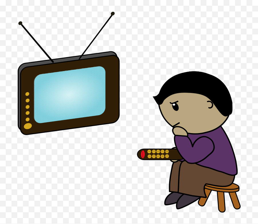 Openclipart - Clipping Culture Emoji,Kids Watching Tv Clipart