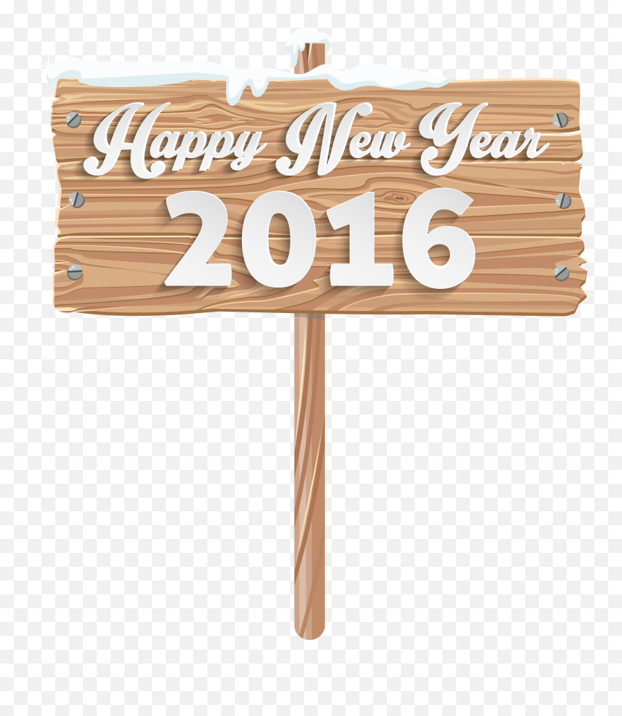 Happy New Year Wooden Sign Png Clipart I 144776 - Png Christmas Wooden Sign Png Emoji,New Png