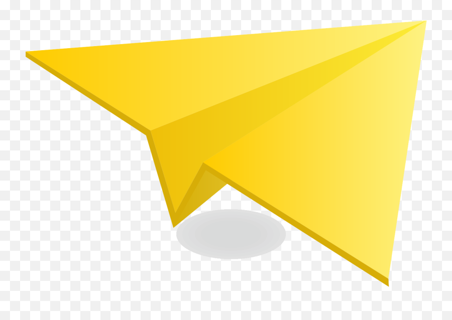 Yellow Paper Plane Png Image - Yellow Paper Aeroplane Emoji,Paper Airplane Clipart