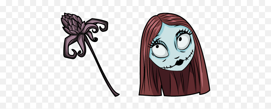 The Nightmare Before Christmas Sally And Flower Cursor - Flower Nightmare Before Christmas Emoji,Nightmare Before Christmas Png