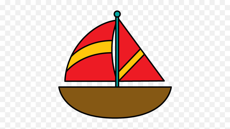 Sailboat - Cartoon Boats Clip Art Emoji,Boat Clipart