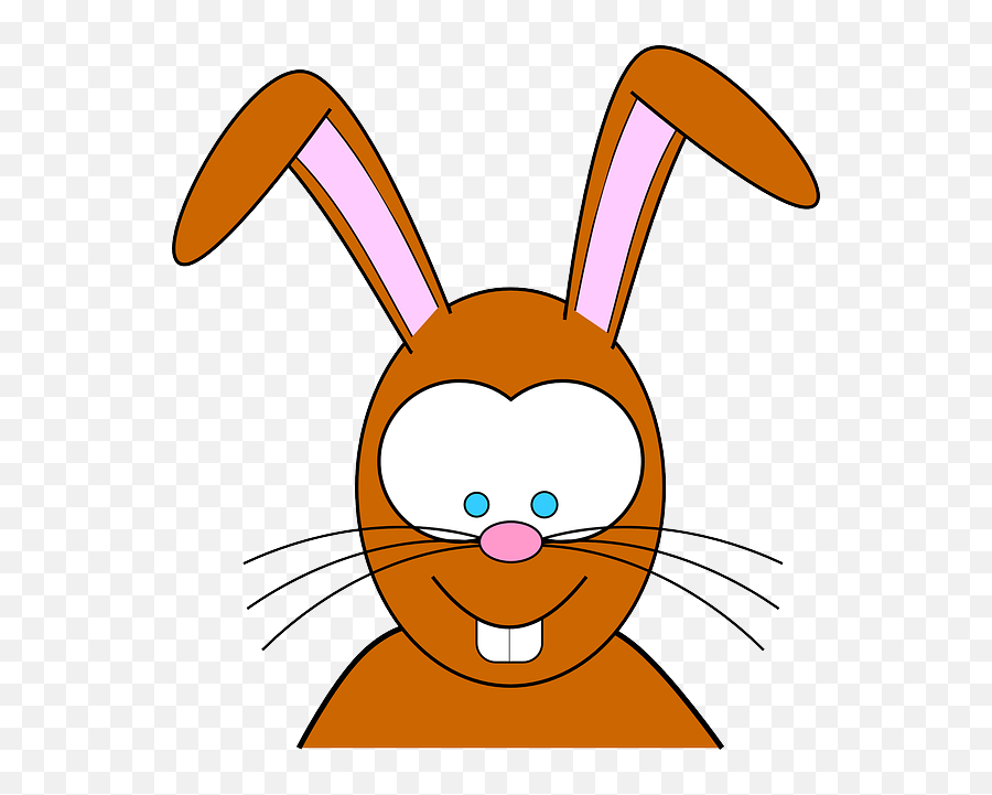 Smiling Brown Bunny Clipart Free Image - Free Clipart Rabbit Face Emoji,Bunny Clipart