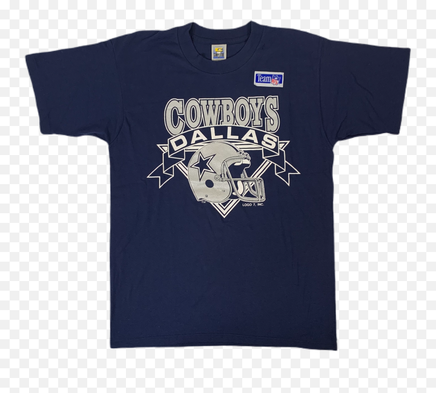 Vintage Dallas Cowboys Logo 7 T - Shirt Short Sleeve Emoji,Dallas Cowboys Logo Transparent