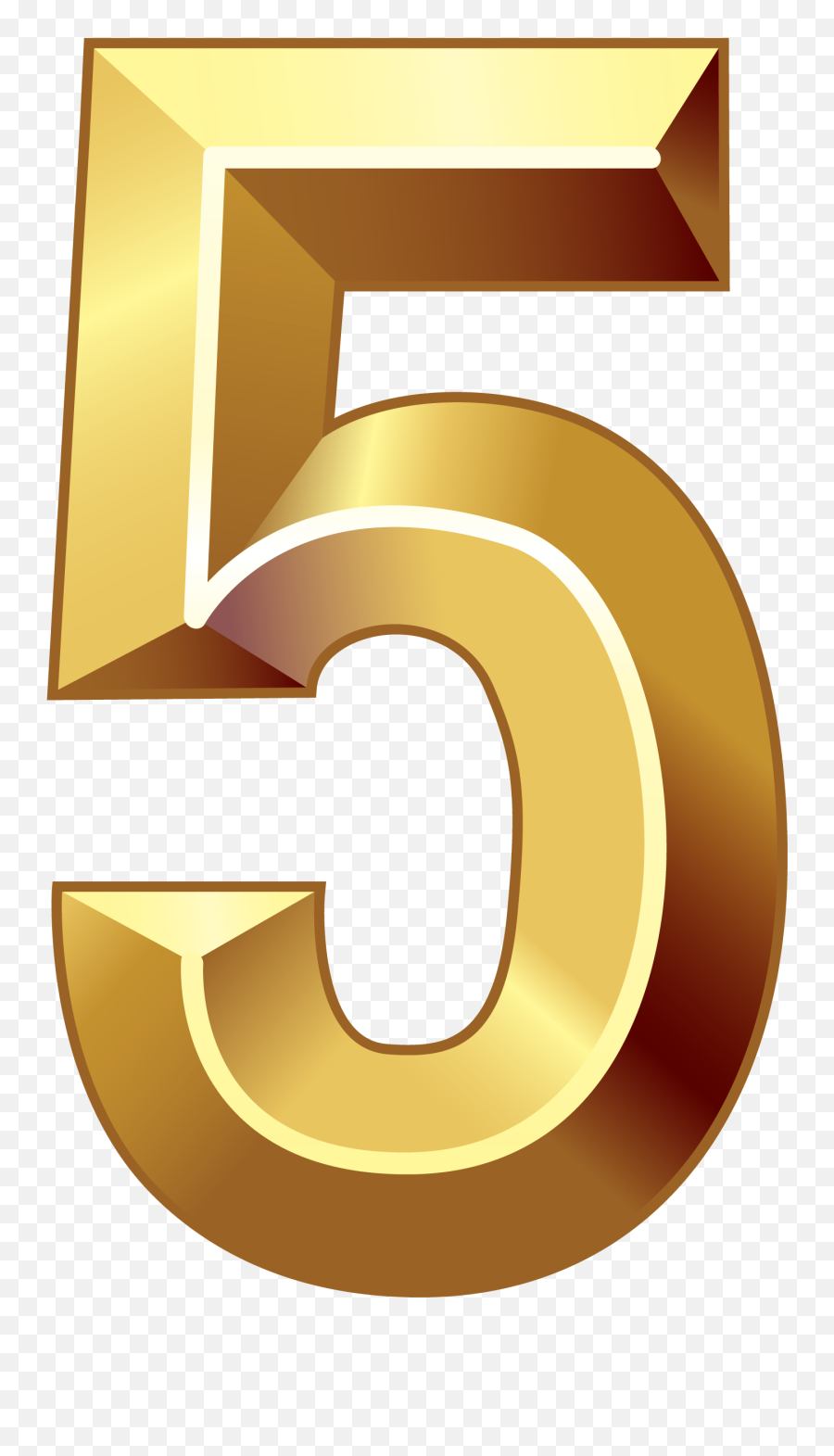 Number 5 Gold Png - Transparent Png Clipart Transparent Gold Number Png Emoji,5 Clipart