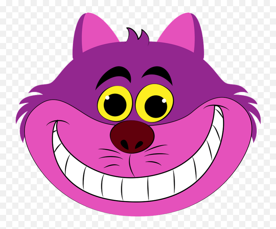 Cheshire Cat Face Clipart - Alice In Wonderland Cat Mask Template Emoji,Cat Face Png