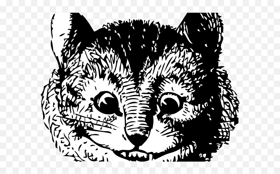 Cheshire Cat Smile Png - Cheshire Cat Clipart Vintage Alice In Wonderland Cat Illustration Emoji,Alice In Wonderland Transparent