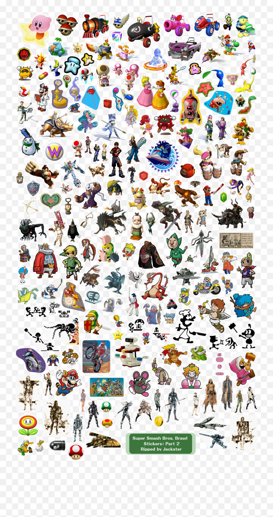 Download Super Smash Bros Brawl Sprites - Wii Super Smash Bros Brawl Stickers List Emoji,Super Smash Flash 2 Logo