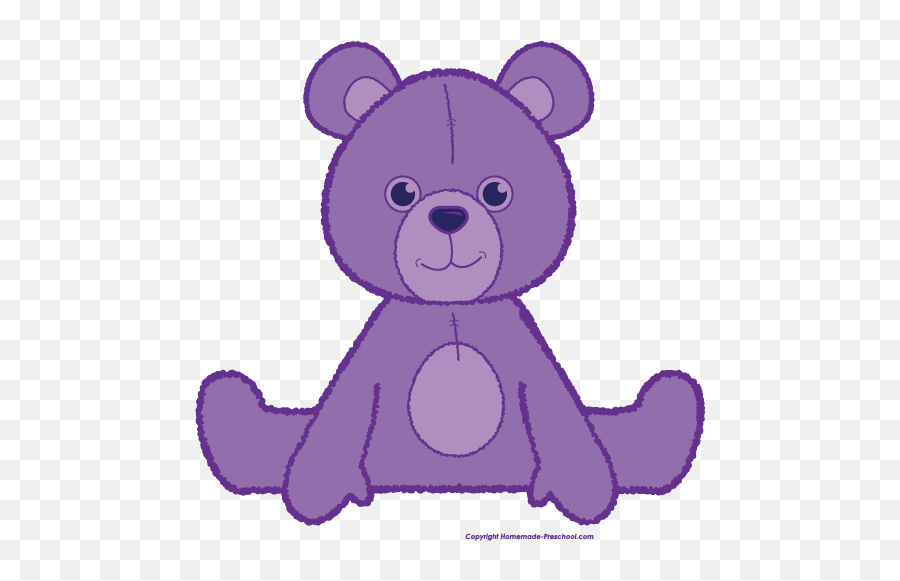 Download Hd Teddy Bear Waving Brown - Purple Teddy Bear Emoji,Bear Clipart Png