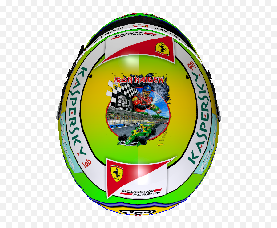 Ferrari Iron Maiden Brazilian Helmet Pack Racedepartment - Language Emoji,Iron Maiden Logo