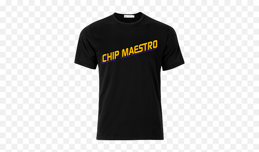 Chip Maestro Logo T - Shirt Black Emoji,T Shirt Logo Size