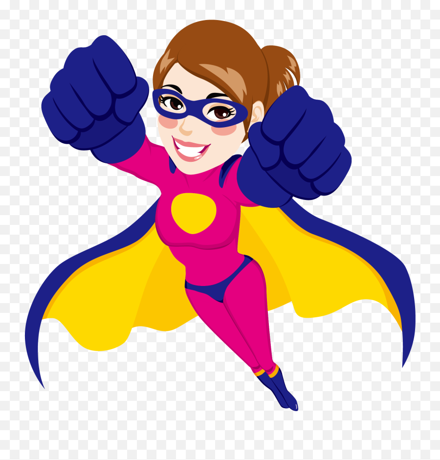 Superwoman Superhero Cartoon Female - Th 1718314 Png Superhero Clipart Emoji,Superman Png