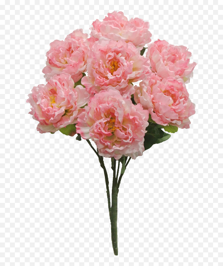 Pink Peony Bush 7 Flowers Lot Of 1 Artificial Bush Emoji,Flower Bush Png