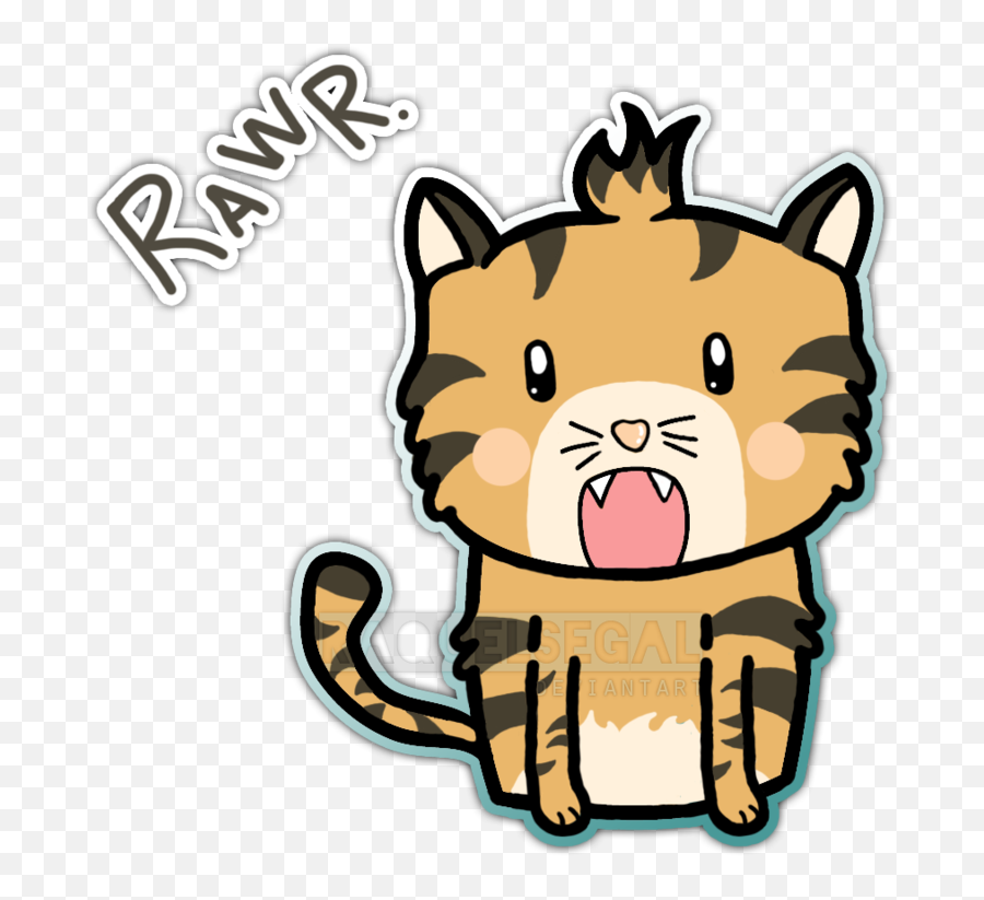 Download Hd Chibi Clipart Tiger - Tiger Chibi Cute Emoji,Chibi Clipart
