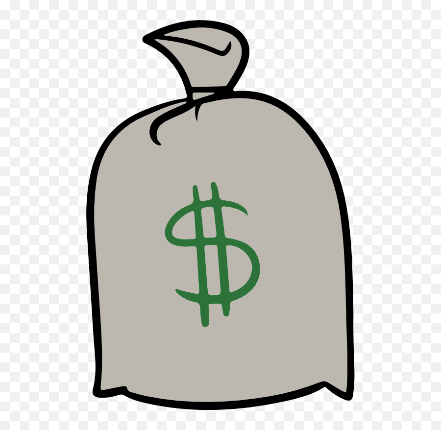 Clipart - Bag Of Money Clipart Simple Emoji,Money Bag Clipart
