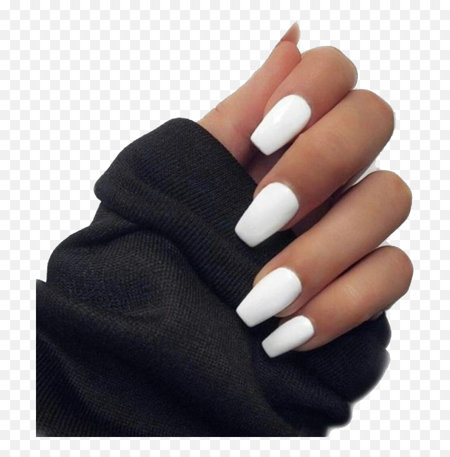 Fashionalble Acrylic Nails Png Clipart Png All - Short Coffin White Acrylic Nails Emoji,Clipart Images