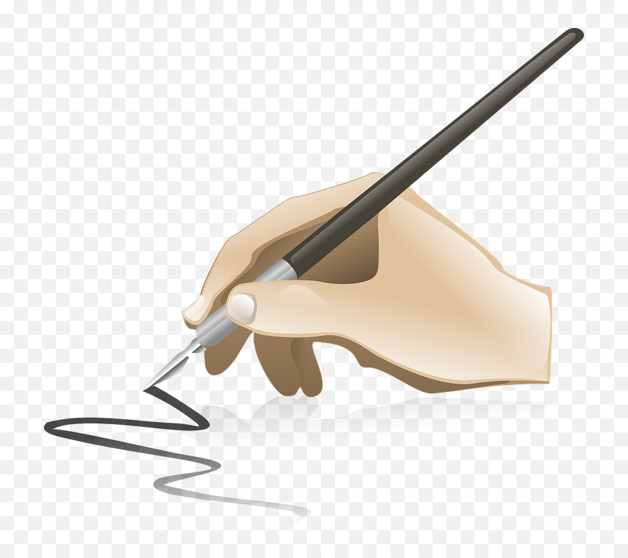 Drawing Hand Clip Art At Clker - Doing Calligraphy Clipart Emoji,Drawing Clipart