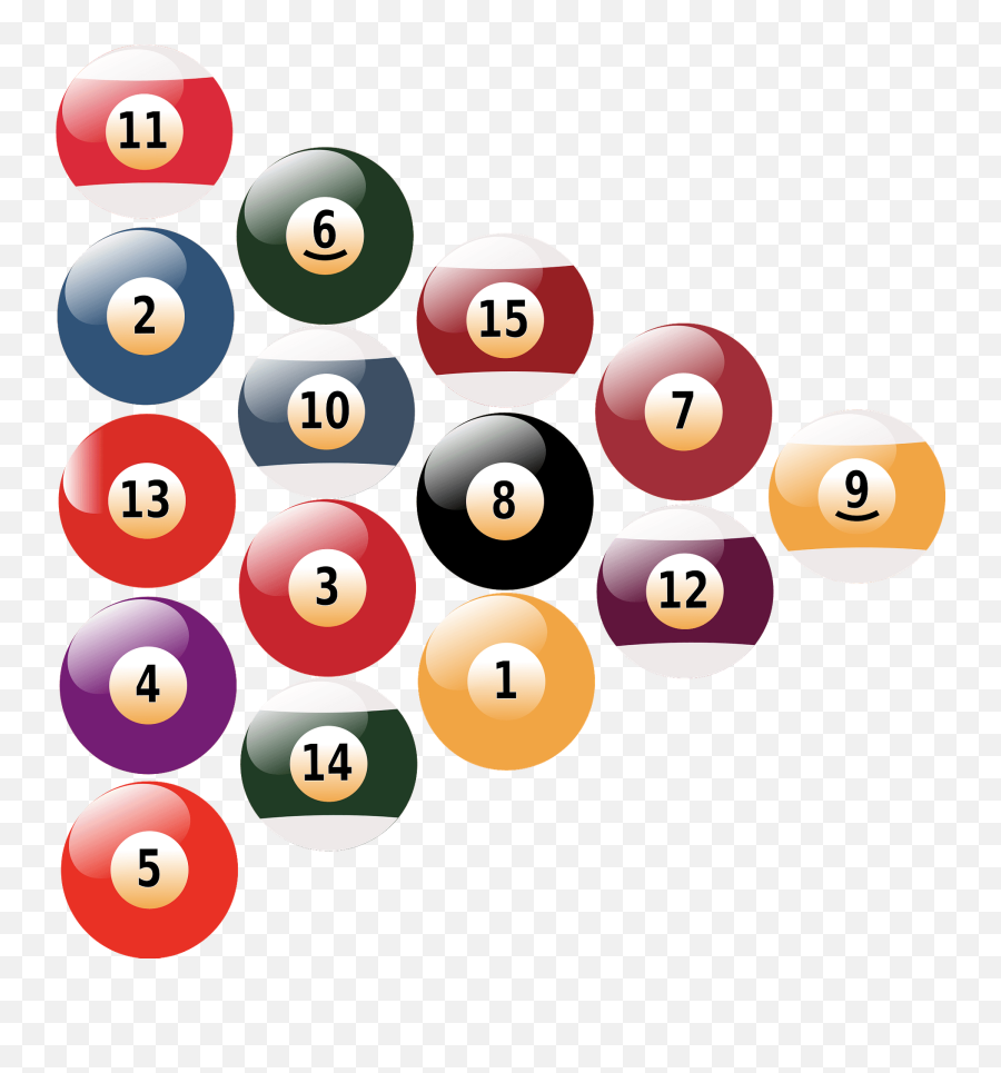 Pool Balls Clipart - Dot Emoji,Balls Clipart
