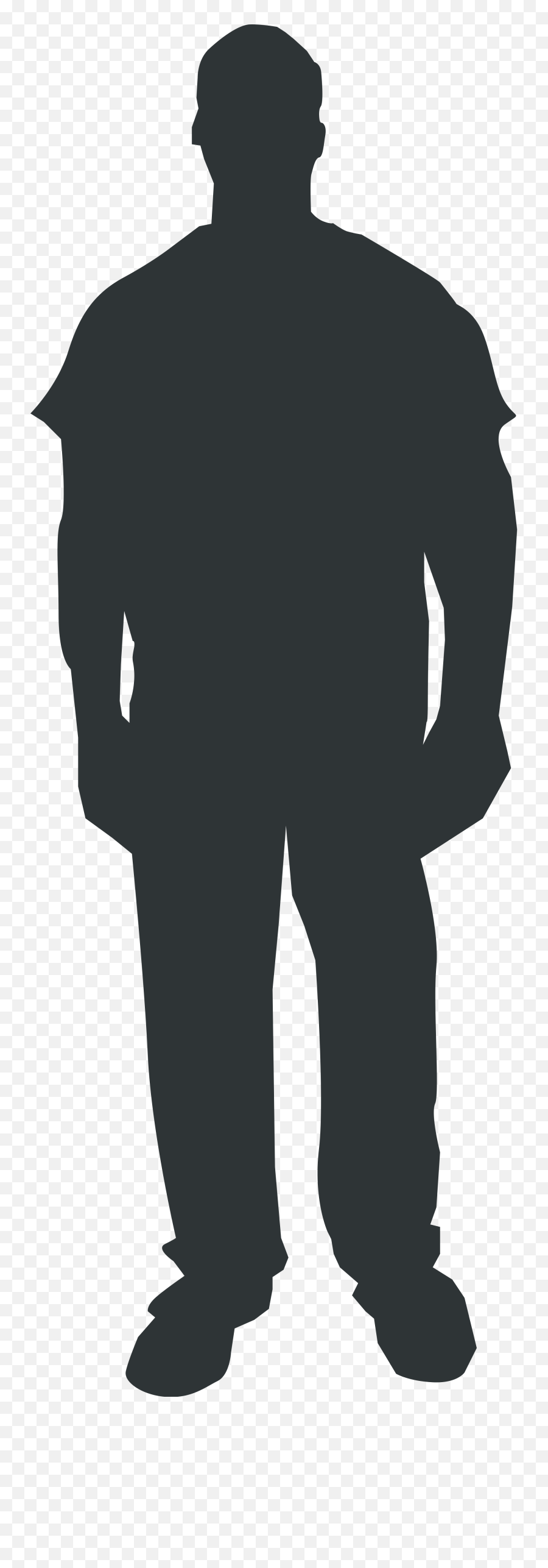 Person Outline Clip Art - All Black Cartoon Man Emoji,Person Png