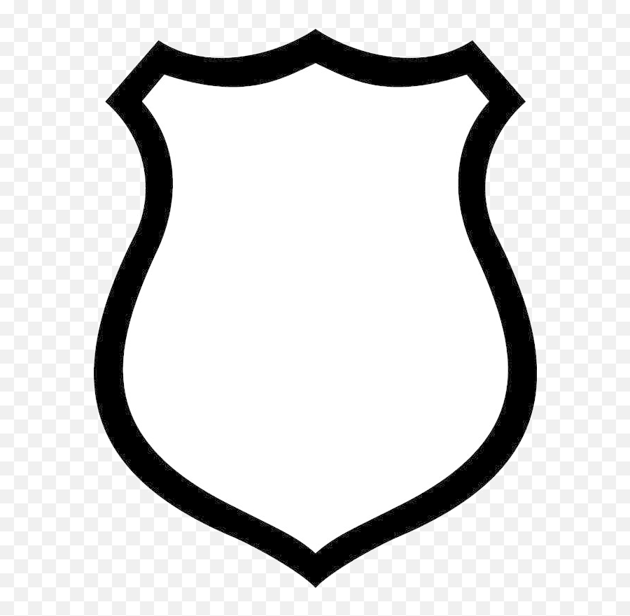 Police Badge Outline Clipart Kid - Police Badge Outline Emoji,Police Badge Clipart