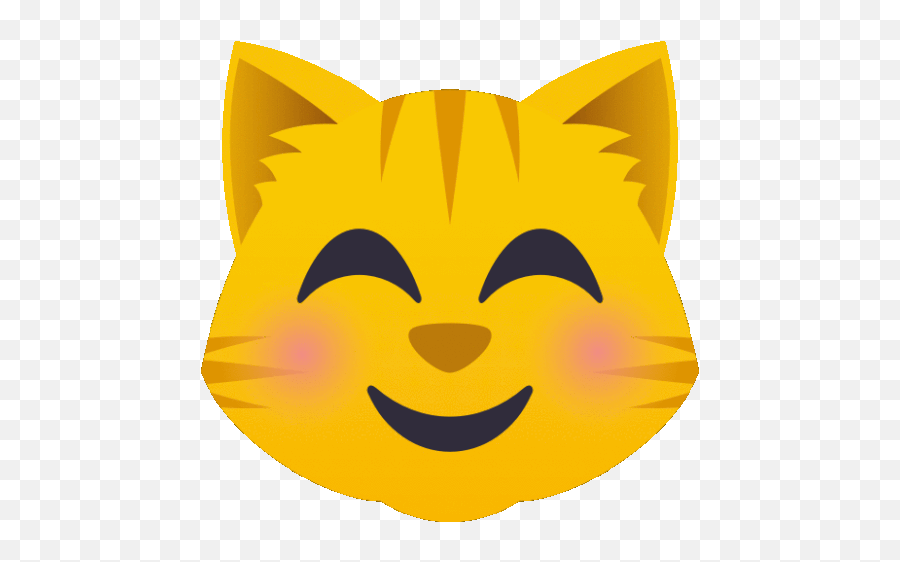 Blushing Cat Gif - Blushing Cat Joypixels Discover U0026 Share Gifs Grinning Cat Gif Emoji,Embarrassed Emoji Png