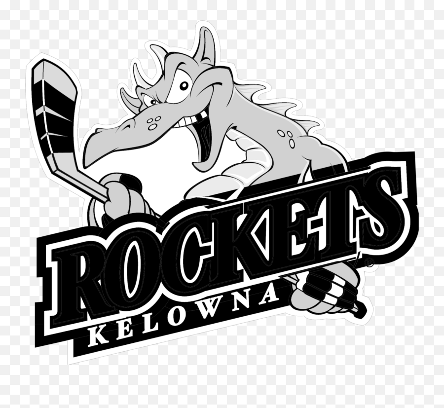 Kelowna Rockets Logo Black And White - Kelowna Rockets Logo Emoji,Rockets Logo