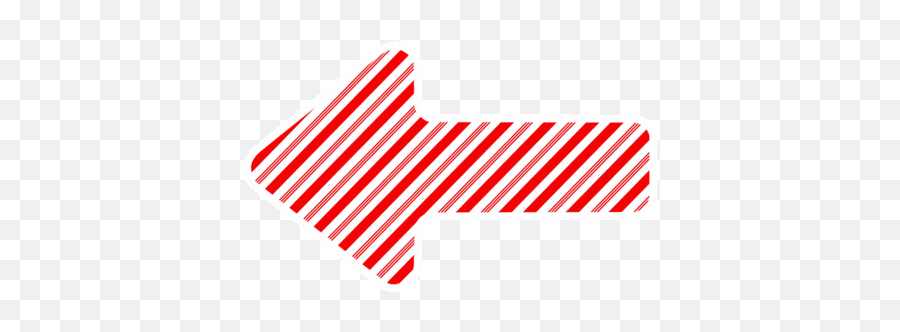 Candy Cane Striped Holiday Christmas Arrow By Tom - Transparent Candy Cane Arrow Emoji,Candy Cane Border Clipart