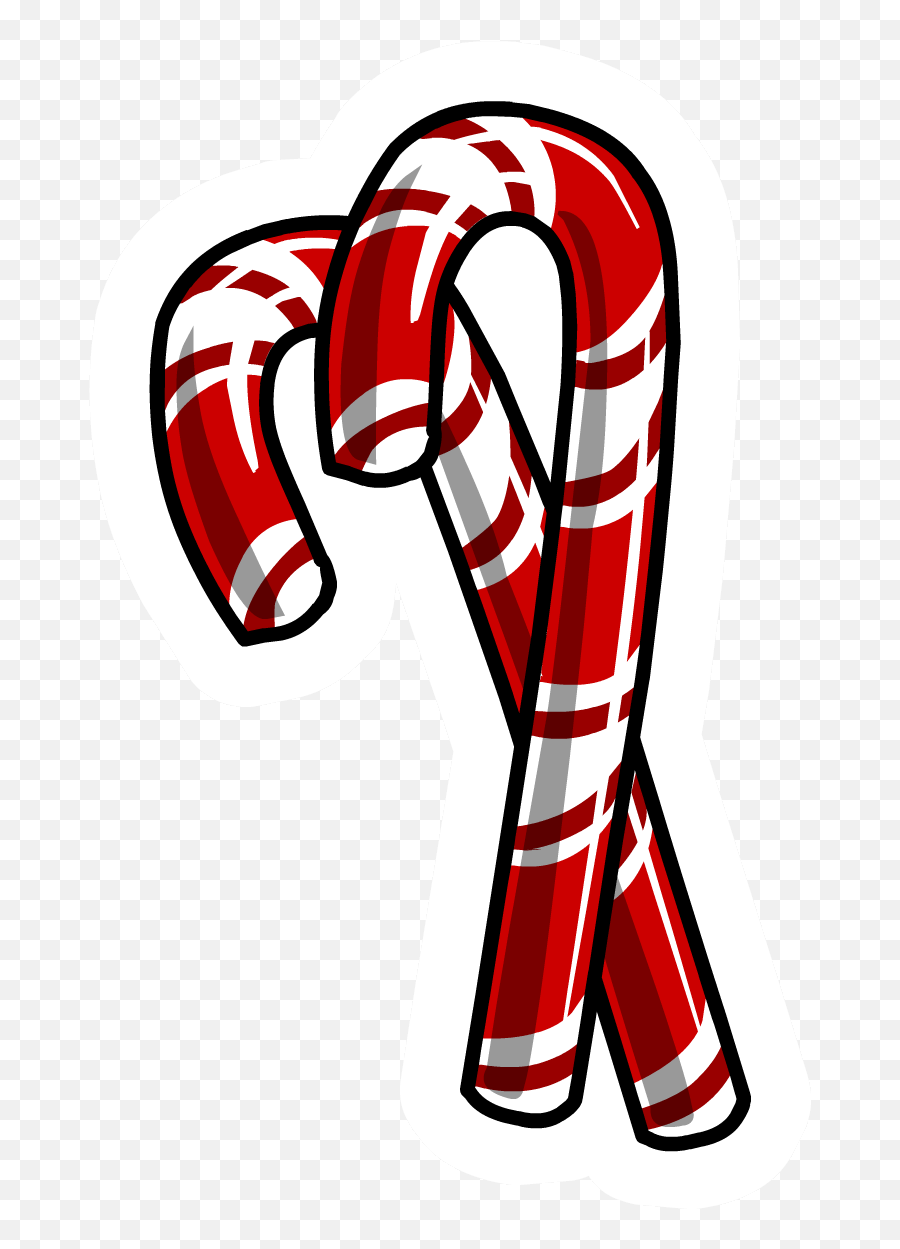 Candy Cane Duo Pin - Transparent Background Candy Cane Icon Emoji,Candy Cane Transparent Background