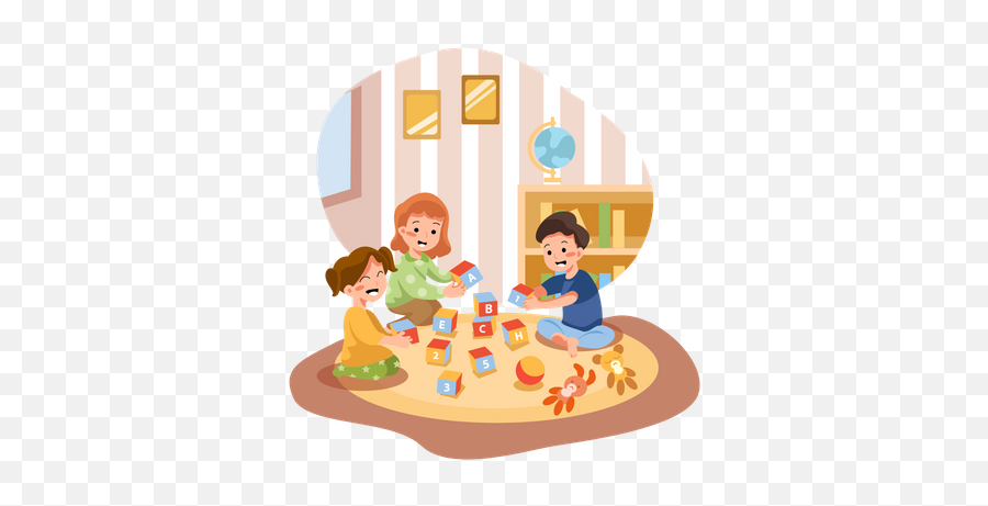 Best Premium Kids Playing With Toys In Preschool Emoji,Kids Playing Png