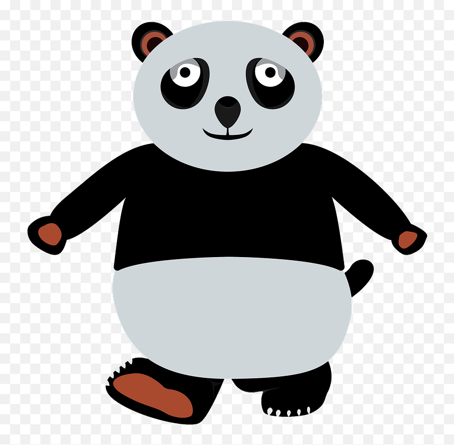 Cartoon Walking Panda Clipart Free Download Transparent Emoji,Cute Panda Clipart