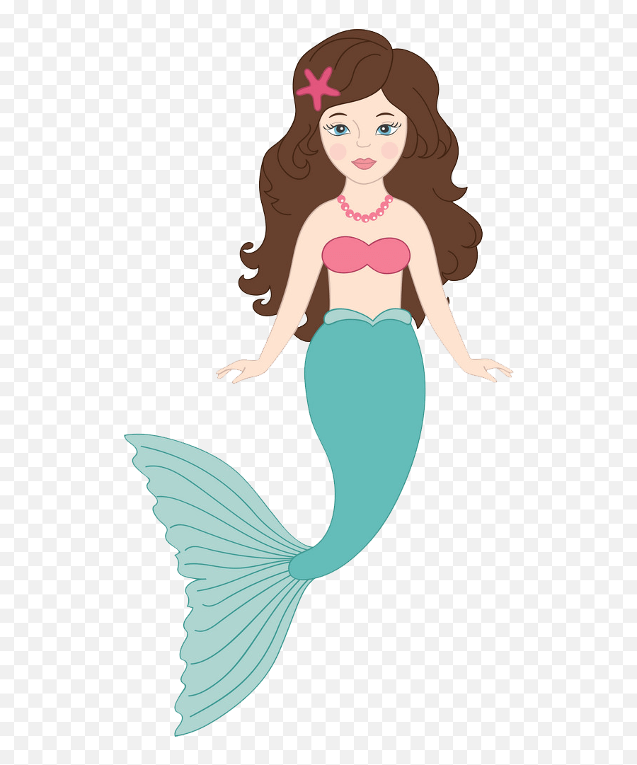 Brunette Mermaid Clipart Transparent - Mermaid Emoji,Mermaid Clipart