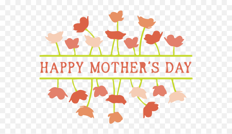 Mothers Day Text Orange Leaf For Happy - Happy Day Png Orange Emoji,Happy Mothers Day Png