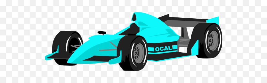 Race Car Clipart Formula 1 - Race Cars Blue Clip Art Emoji,1 Clipart