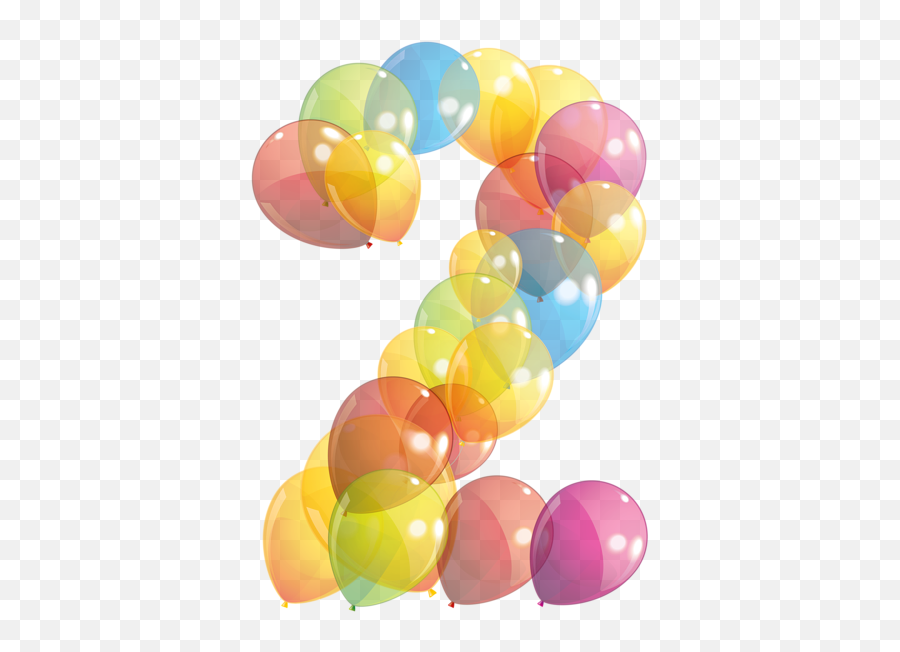 Number 2 Balloon Png Png Image With No - Balloon No 2 Png Emoji,Number 2 Clipart