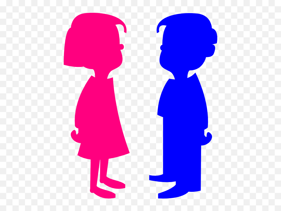 Boy Girl Color Clip Art At Clker - Boy Or Girl Colour Emoji,Boy And Girl Clipart