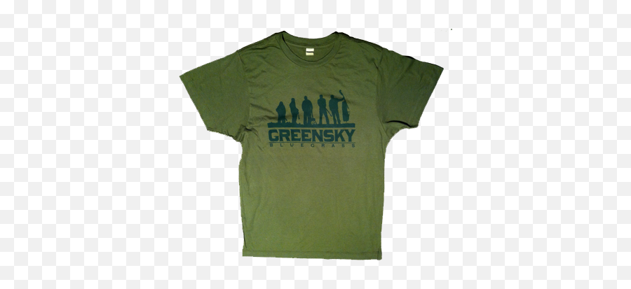 Silhouette Logo T - Shirt Green Greensky Bluegrass Short Sleeve Emoji,Silhouette Logo