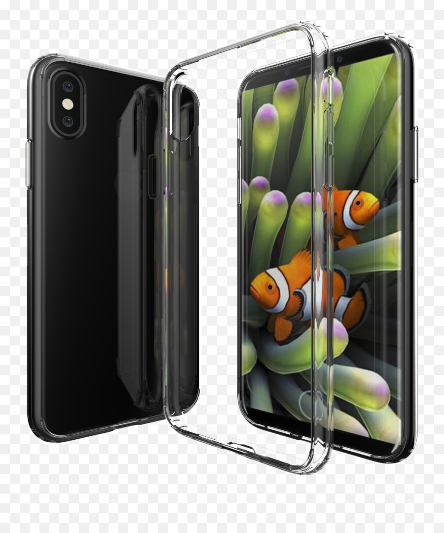 Apple Iphone X Case Scratch Resistant - Iphone With Touch Id On The Back Emoji,Iphone X Transparent