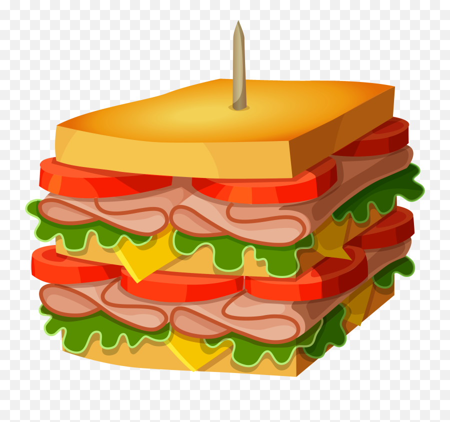 Huge Sandwich Png Vector Clipart - Sandwich Clipart Emoji,Food Transparent Background