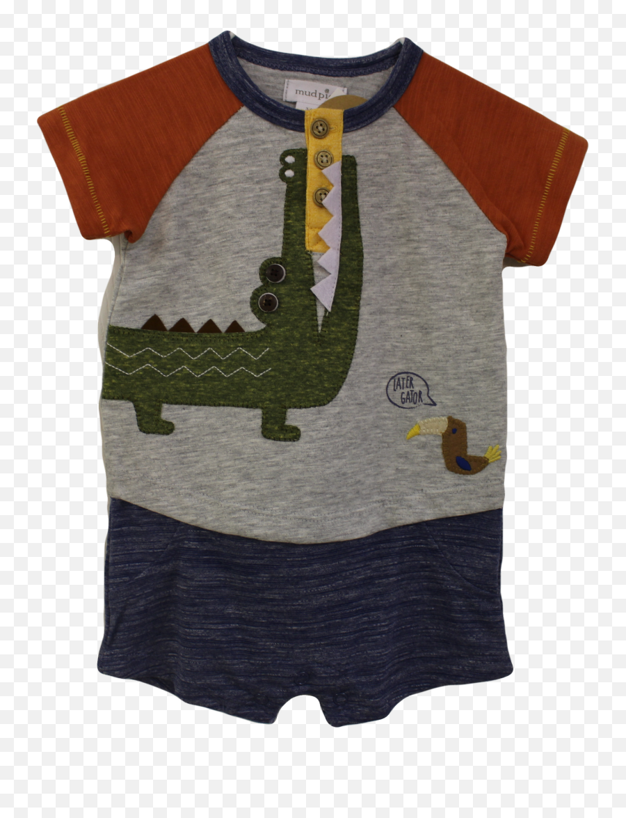 Alligator Baby Romper - Short Sleeve Emoji,Alligator Logo Clothing