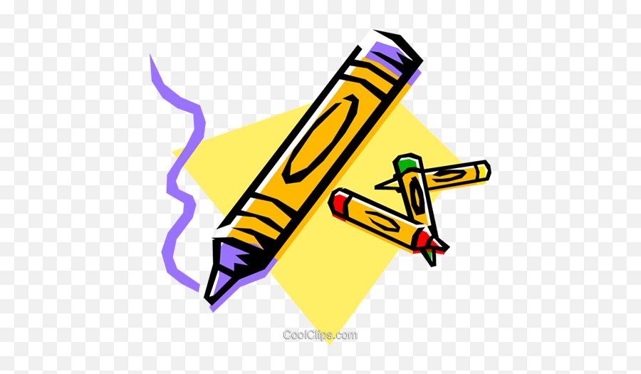 Cartoon Crayons Royalty Free Vector Clip Art Illustration - Writing Implement Emoji,Crayons Clipart