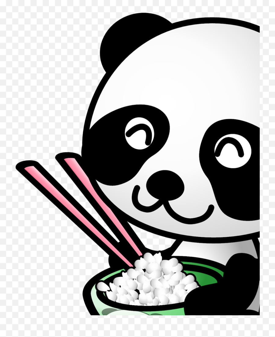 Panda Eating Rice Svg Vector Panda Eating Rice Clip Art - Panda Golfing Emoji,Rice Clipart
