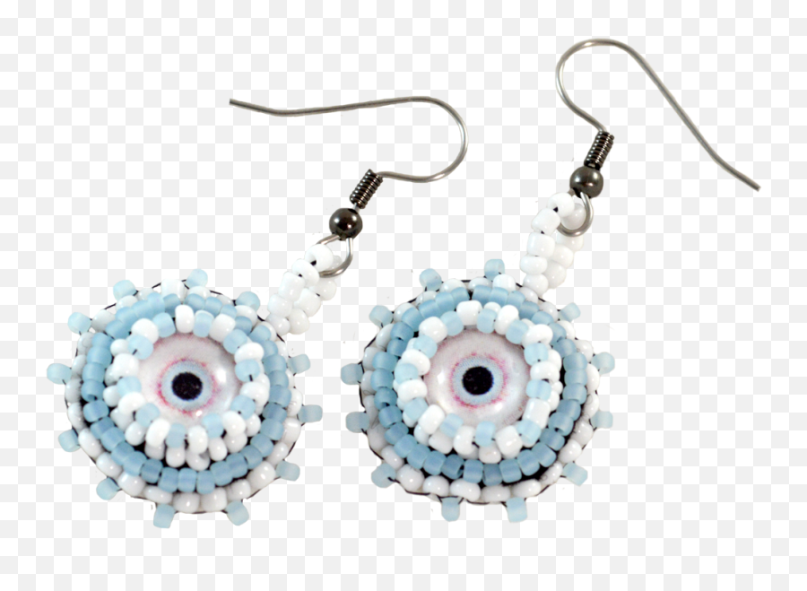 Ghost Earrings Evil Blue Zombie Eyes - Solid Emoji,Evil Eyes Png