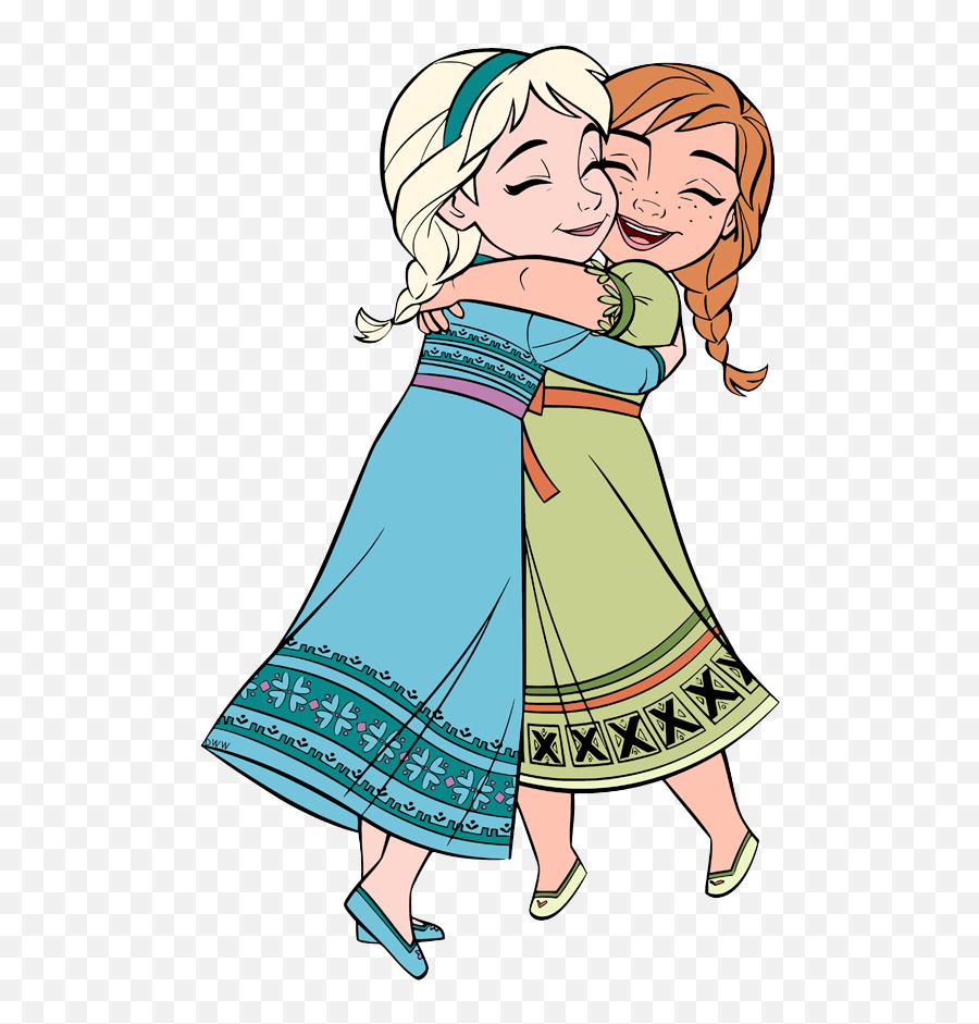 Frozen 2 Clip Art Disney Clip Art Galore - Elsa Anna Kids Hugging Emoji,Hugging Clipart