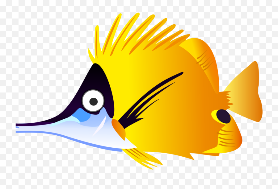 Line Fish Vertebrate Png Clipart - Cartoon Fish Png Emoji,Tropical Clipart