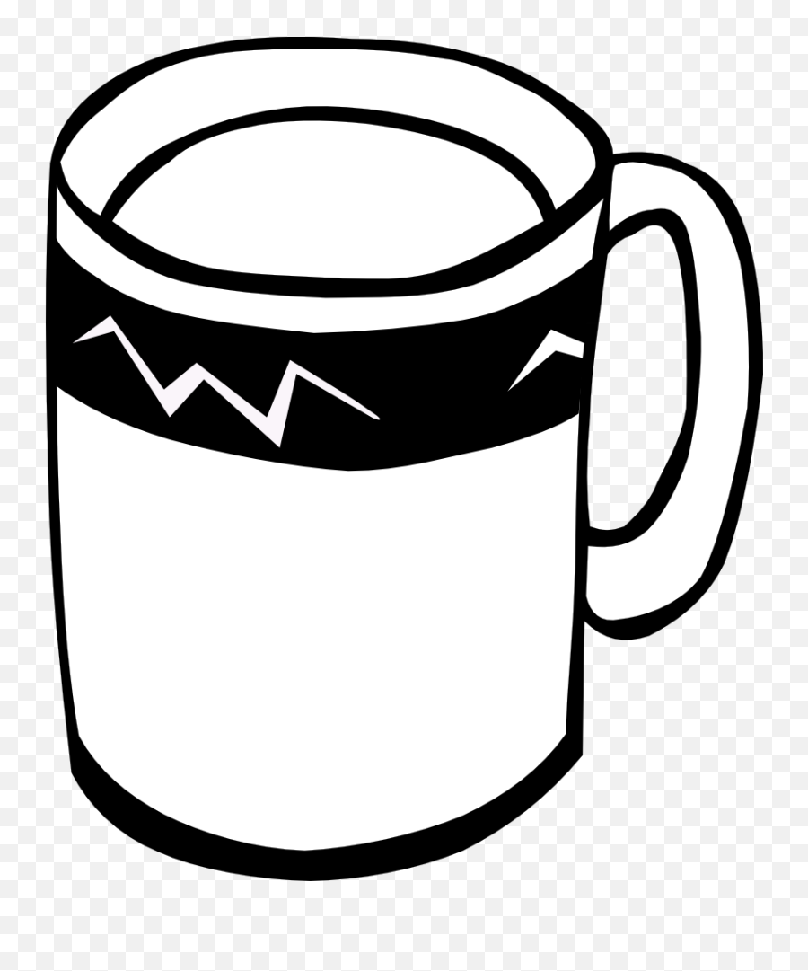 Library Of Black And White Coffee Mug Clipart Free Stock Png - Cup Clip Art Emoji,Coffee Cup Clipart