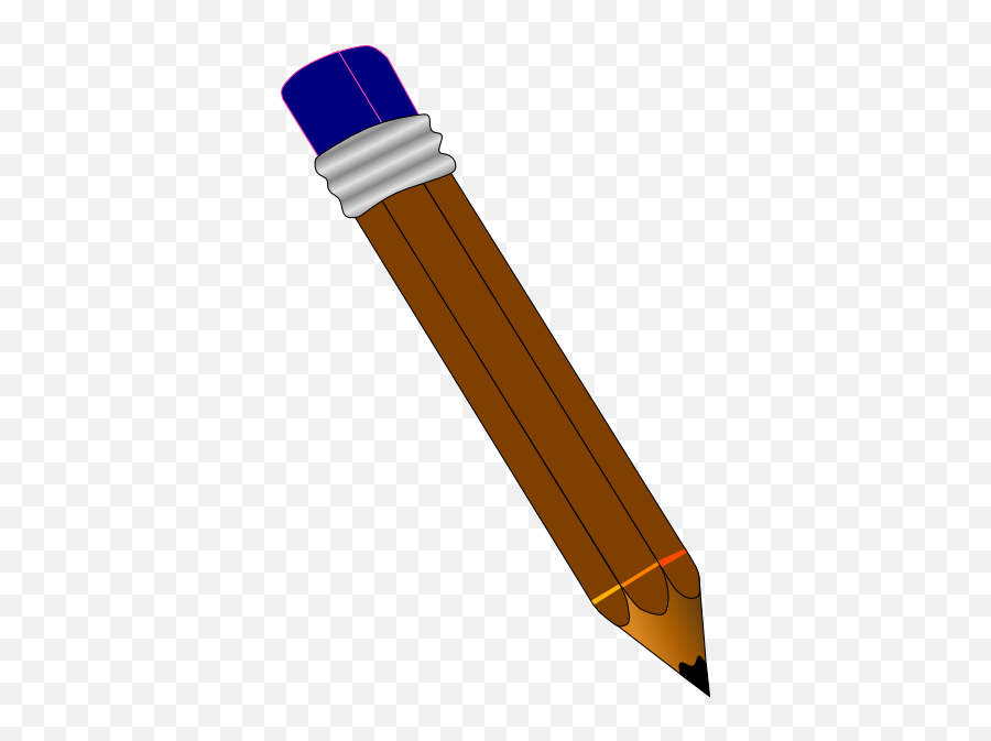 Pencil Clip Art At Clker - Brown Pencil Clipart Emoji,Pencil Clipart