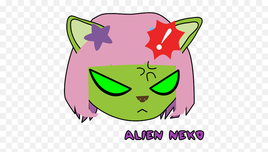 Alien Neko Free Emojistickerssmileysemoticons For Line - Neko,Angry Emoji Transparent