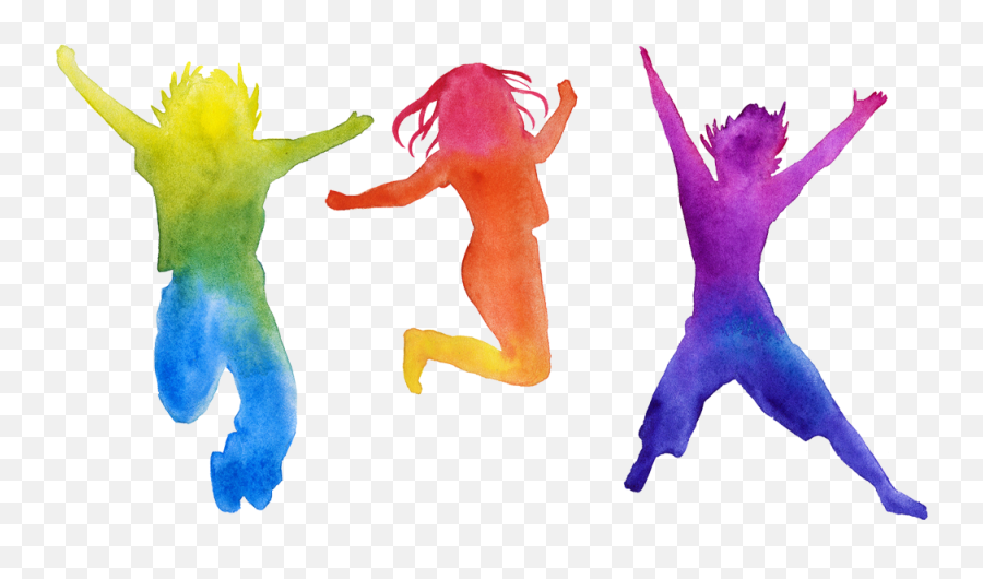 Children - Jumping U2013 South Carolina Watermedia Society Color Silhouette Of Jumping Emoji,Jumping Png